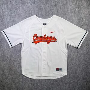 Nike Oklahoma State Cowboys Baseball Jersey Dri-Fit Women’s Size L White EUC